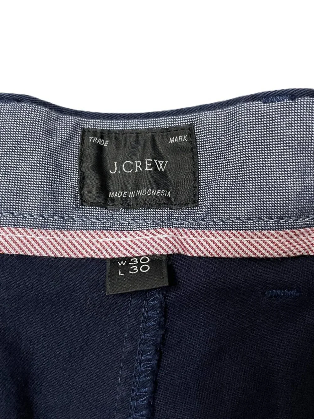 J Crew 770 Straight Pants Men 30x30 * Navy Blue Chinos Cotton Stretch AR886